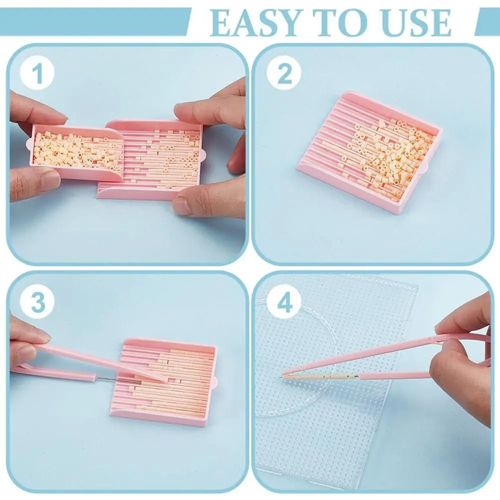 Fuse Beads Picking Tray Kit – Tweezer & Aligner for 2.6mm Beads Craft Bead Tool Kit Nixie