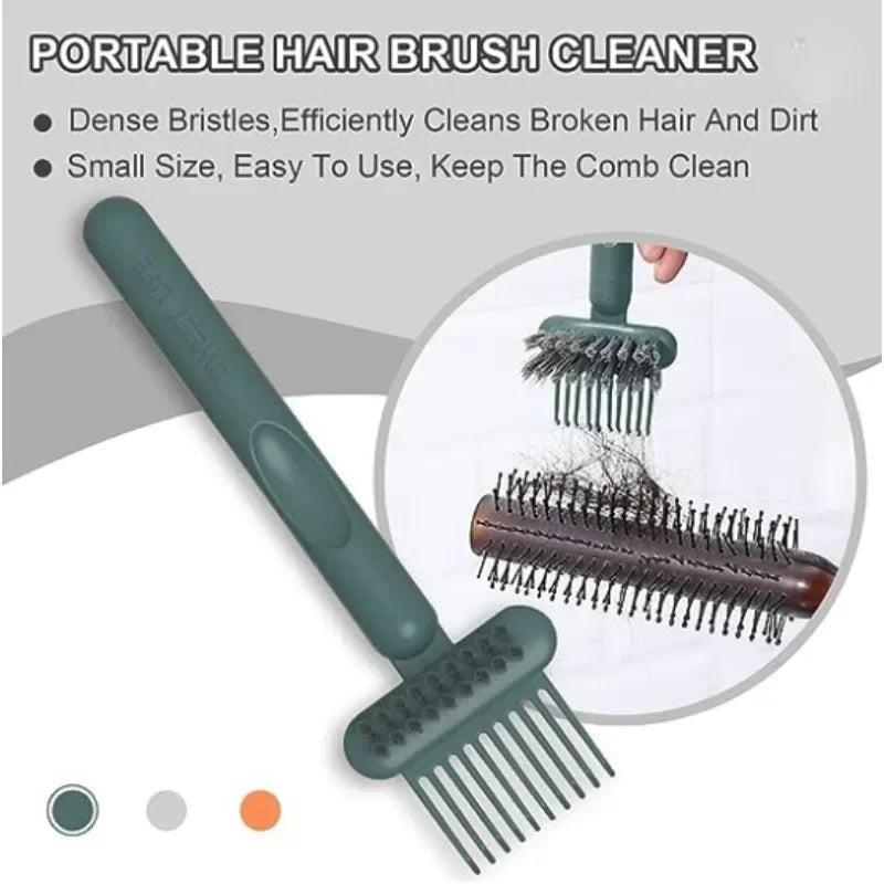 2-in-1 Comb Cleaning Brush – Mini Hair & Dust Remover Tool Comb Cleaning Brush Nixie