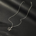 Vintage Pentagram Star Pendant Necklace | Unisex Black Rope Pendant Necklace Nixie StyleA