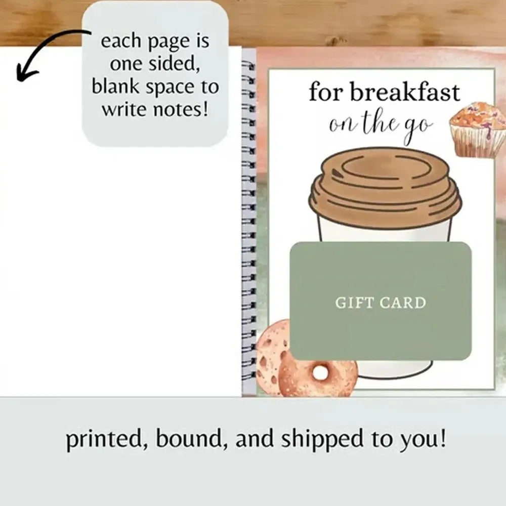 Spiral-Bound Christmas Gift Card Book & Greeting Organizer Gift Card Organizer Nixie