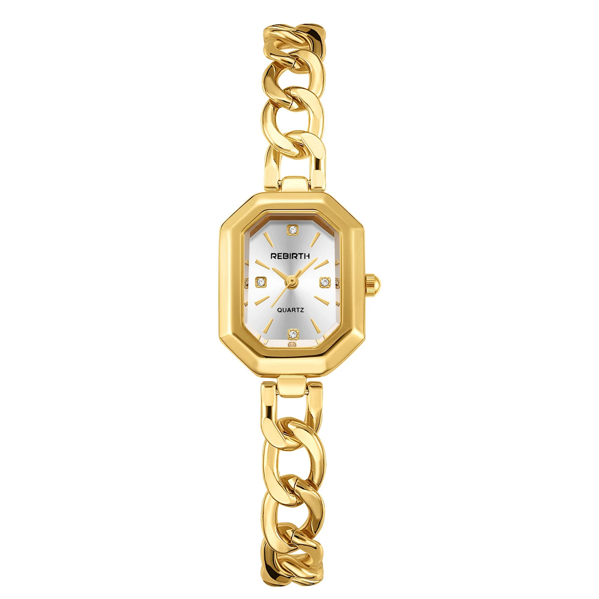 REBIRTH Retro Casual Quartz Watch – Alloy, 3-Bar Water Resistant Quartz Fashion Watch Nixie WHITE