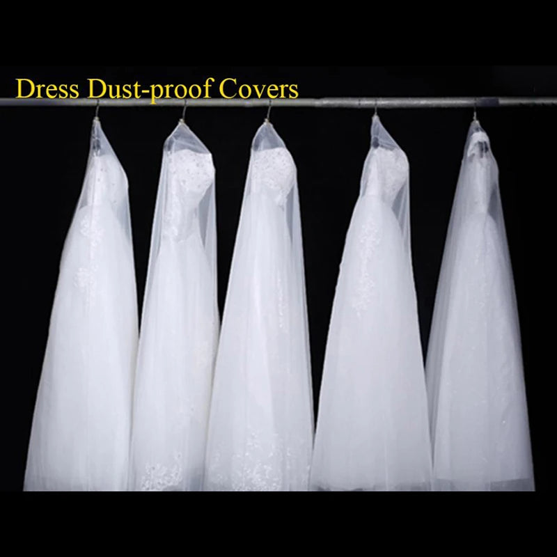Transparent Tulle Dress Dust Cover 160/180/200cm – White Mesh Garment Dust Cover Nixie