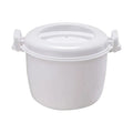 Microwave Rice Cooker Insulated Lunch Box with Steamer Lid Microwave Lunch Box Nixie White-L