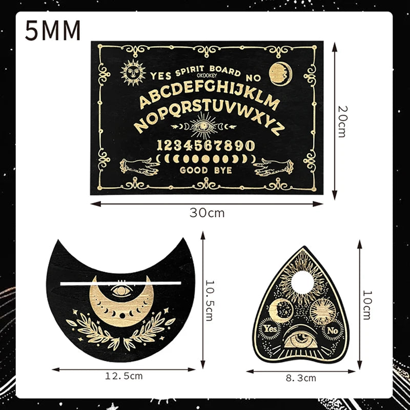 12" Wooden Divination Pendulum Board – Engraved Ouija Spirit Kit Divination Pendulum Board Nixie
