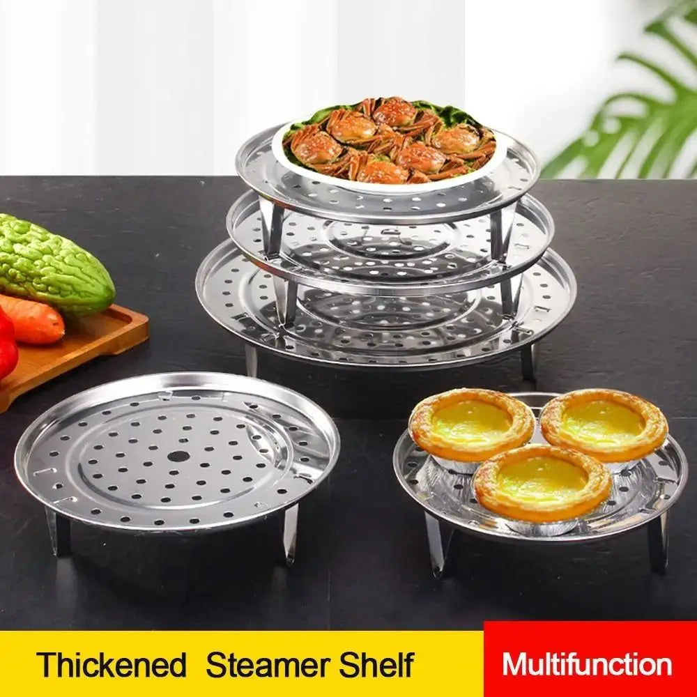 Stainless Steel Steaming Rack Stand – Multi-Size Kitchen Tray