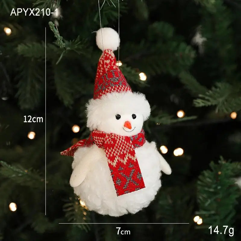 Christmas Plush Snowman Hanging Ornament | Tree Pendant Christmas Tree Ornament Nixie A1