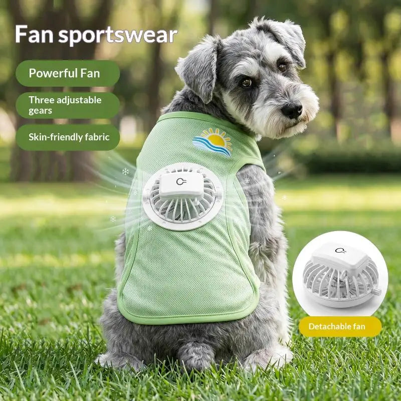 Cooling Dog Vest with Fan – Breathable Ice Silk Summer Coat Dog Cooling Vest Nixie