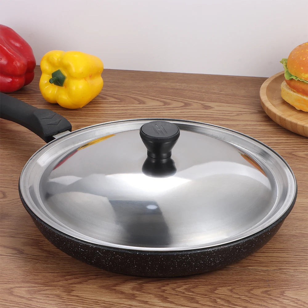 Universal Stainless Steel Pot Lid 20–30cm | Anti-Scald Wok Cover Cookware Lid Nixie