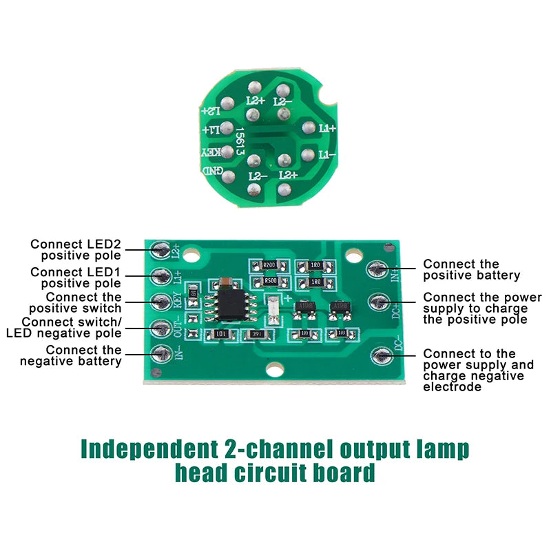 HZ-8813 Flashlight Driver Board PCB – 3 & 5 Function T6 U2 L2