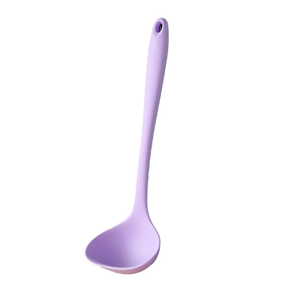 Soft Silicone Soup Ladle – Non-Scratch, Heat-Resistant Spoon Silicone Soup Ladle Nixie Brown