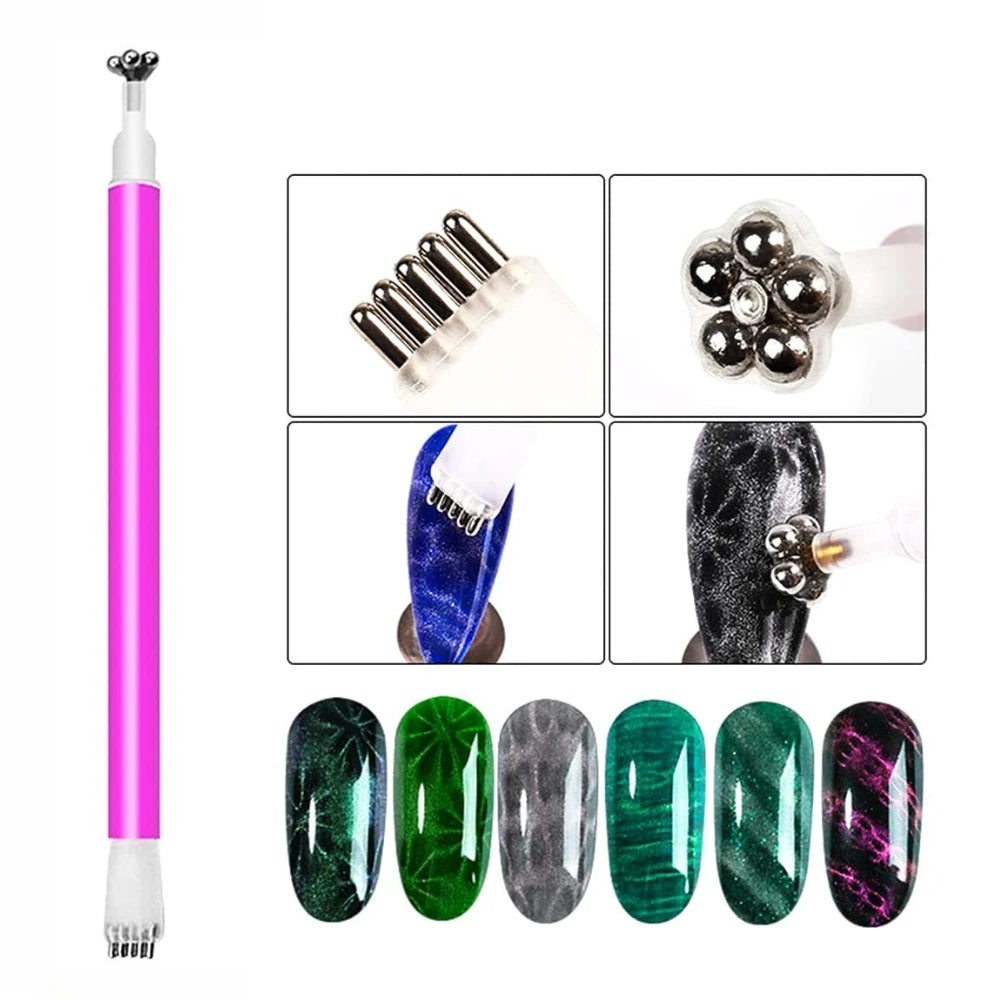 Nixie Dual-Ended Cat Eye Nail Magnet – 3D Gel Polish Tool Nail Art Magnet Nixie