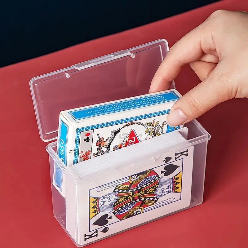 Clear Playing Card Deck Box – Holds 2 Poker Decks | 1 or 3 Pcs Card Deck Storage Box Nixie 1pc storage box