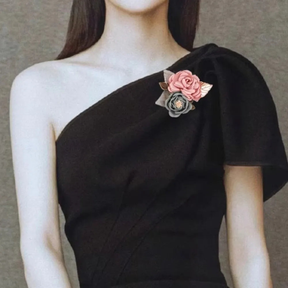 Handmade Rose Fabric Flower Brooch & Corsage for Women Flower Brooch Nixie