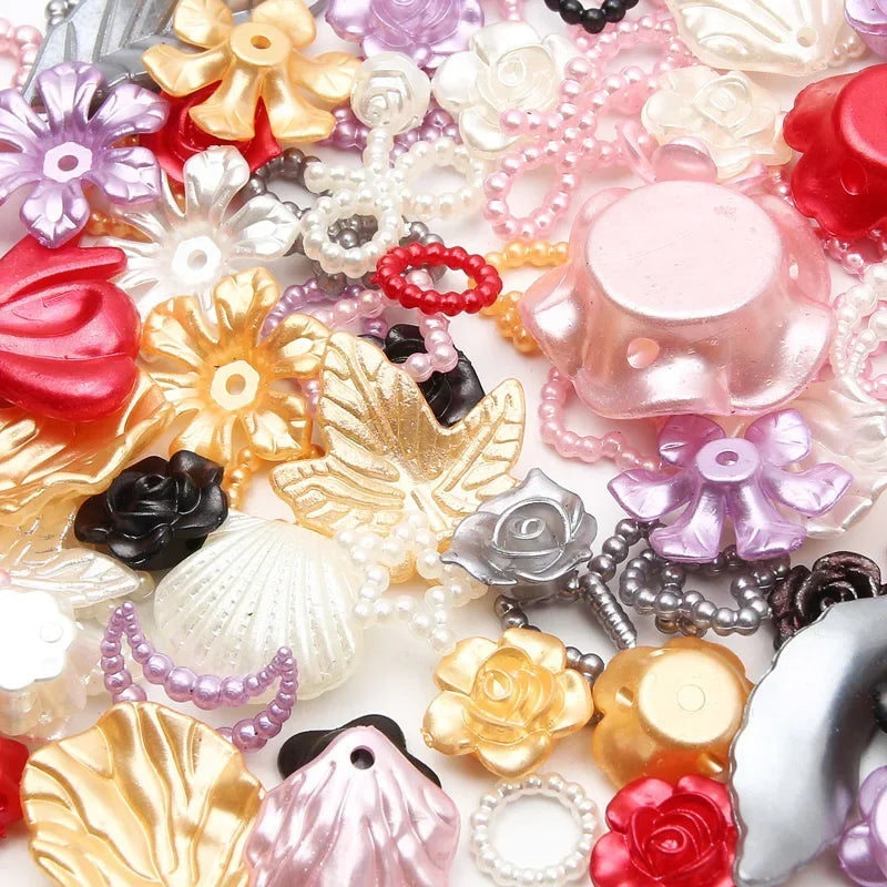 Mixed Acrylic Beads 20g – Hearts Leaves Flowers DIY Jewelry DIY Jewelry Beads Nixie