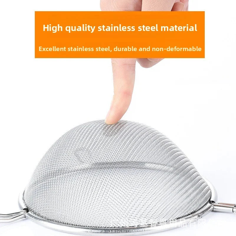Stainless Steel Fine Mesh Skimmer Sieve with Long Handle Mesh Strainer Sieve Nixie