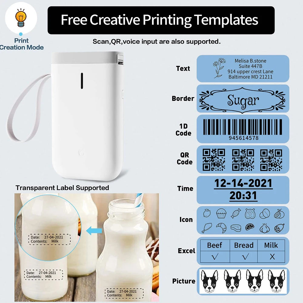 NiiMbot D110 Thermal Label Rolls for D11 D101 – 3/5/10 Pack