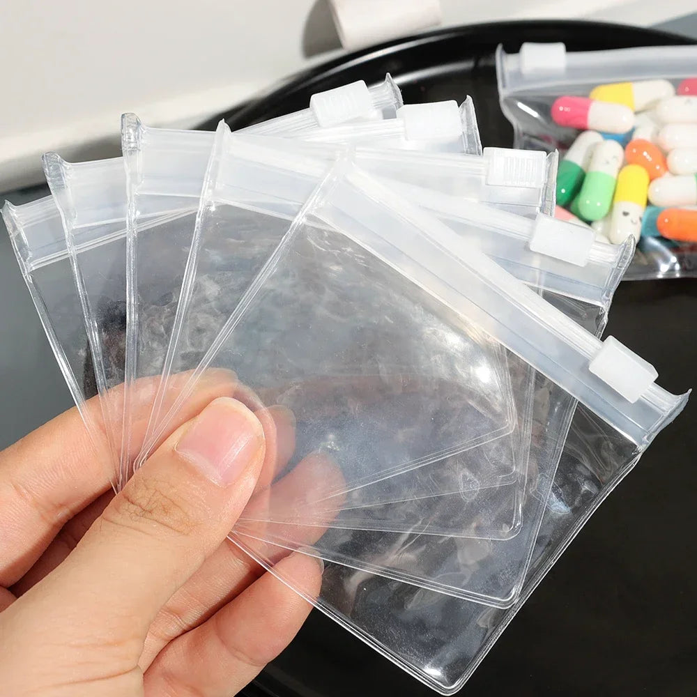 Mini Transparent PVC Storage Bags – Travel Jewelry & Pill Organizer Mini Storage Bags Nixie