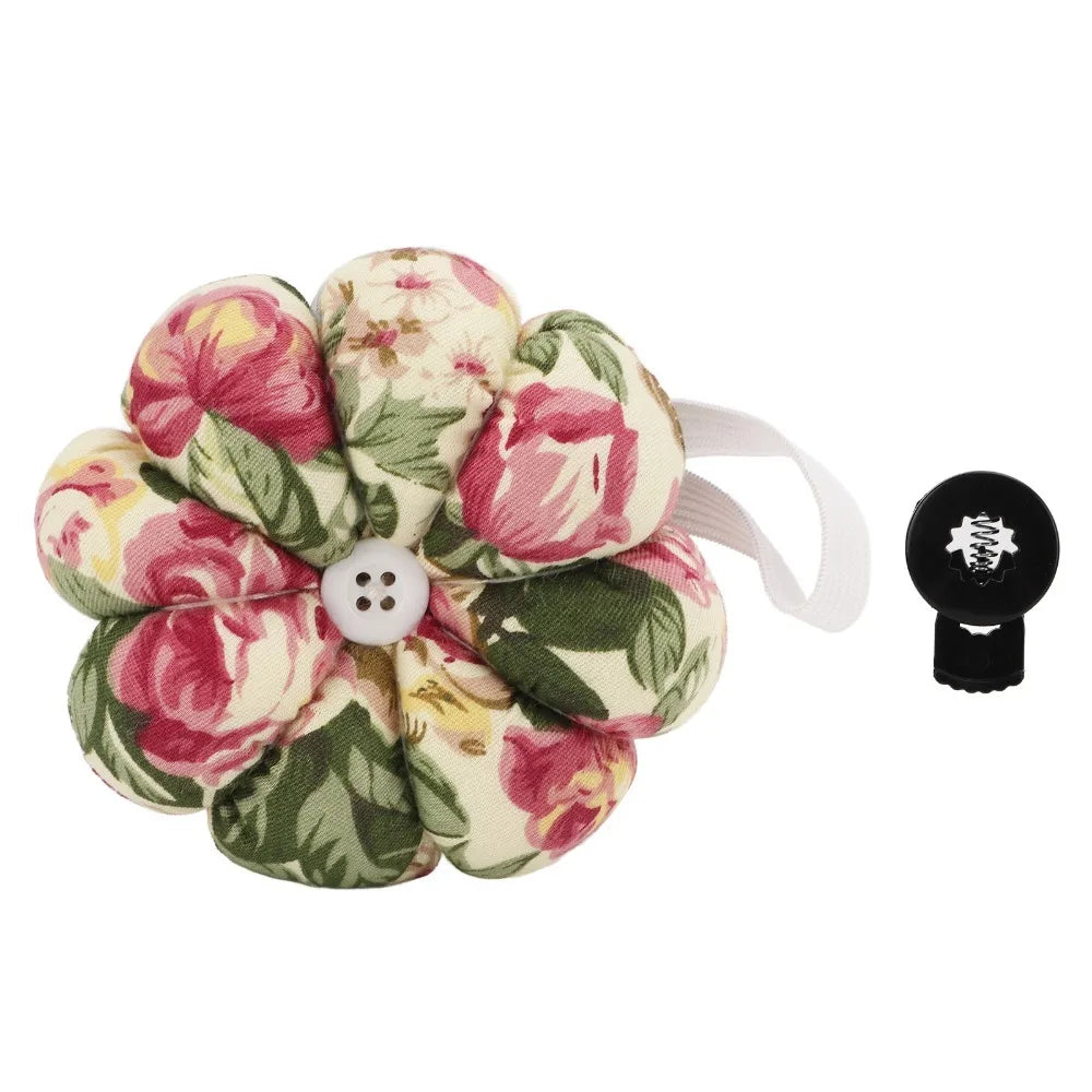 Wrist Pin Cushion Pumpkin Design – Elastic Wearable Strap