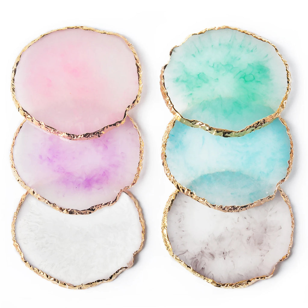 Round Resin Agate Nail Art Palette & Gel Polish Display Shelf Nail Art Palette Nixie