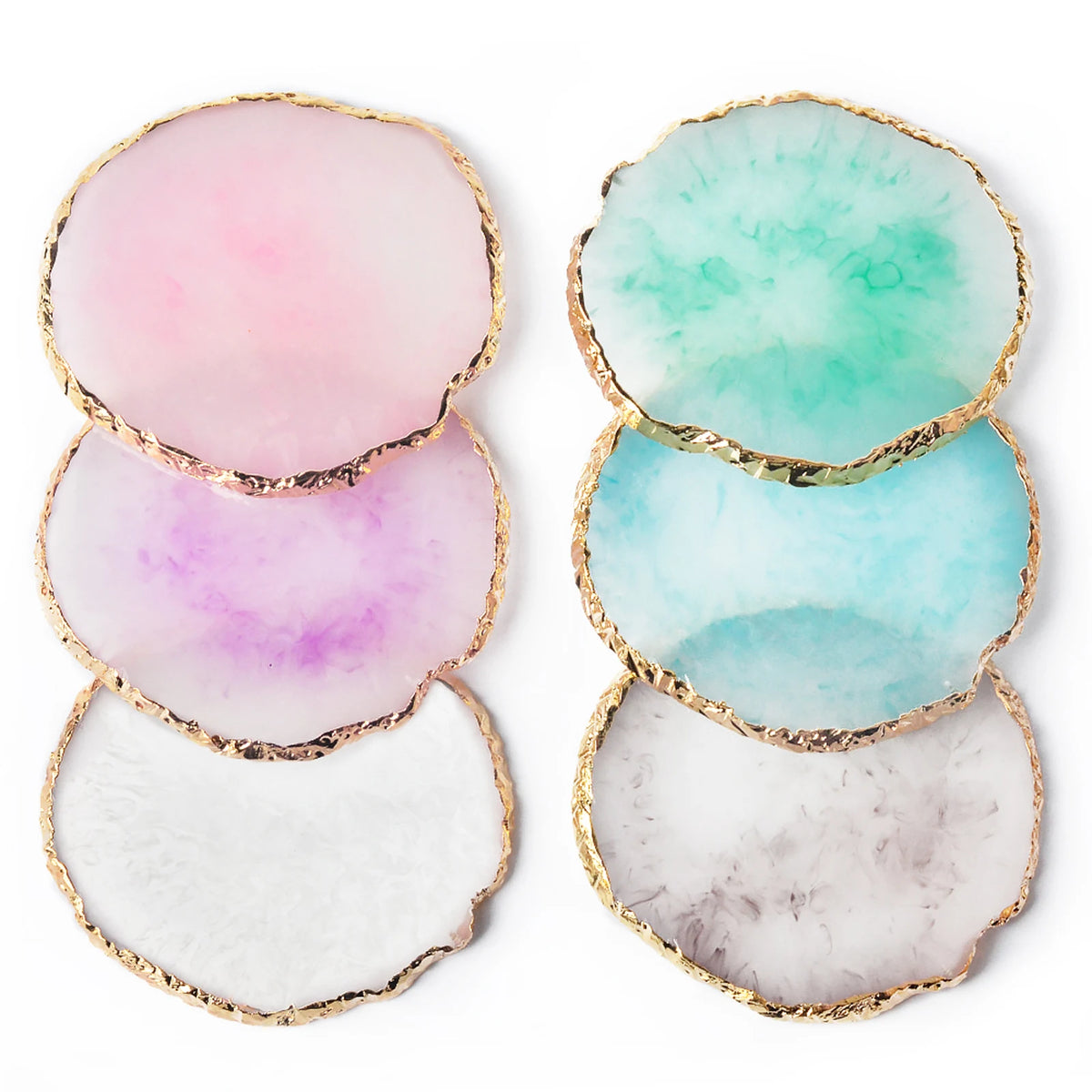 Round Resin Agate Nail Art Palette & Gel Polish Display Shelf Nail Art Palette Nixie