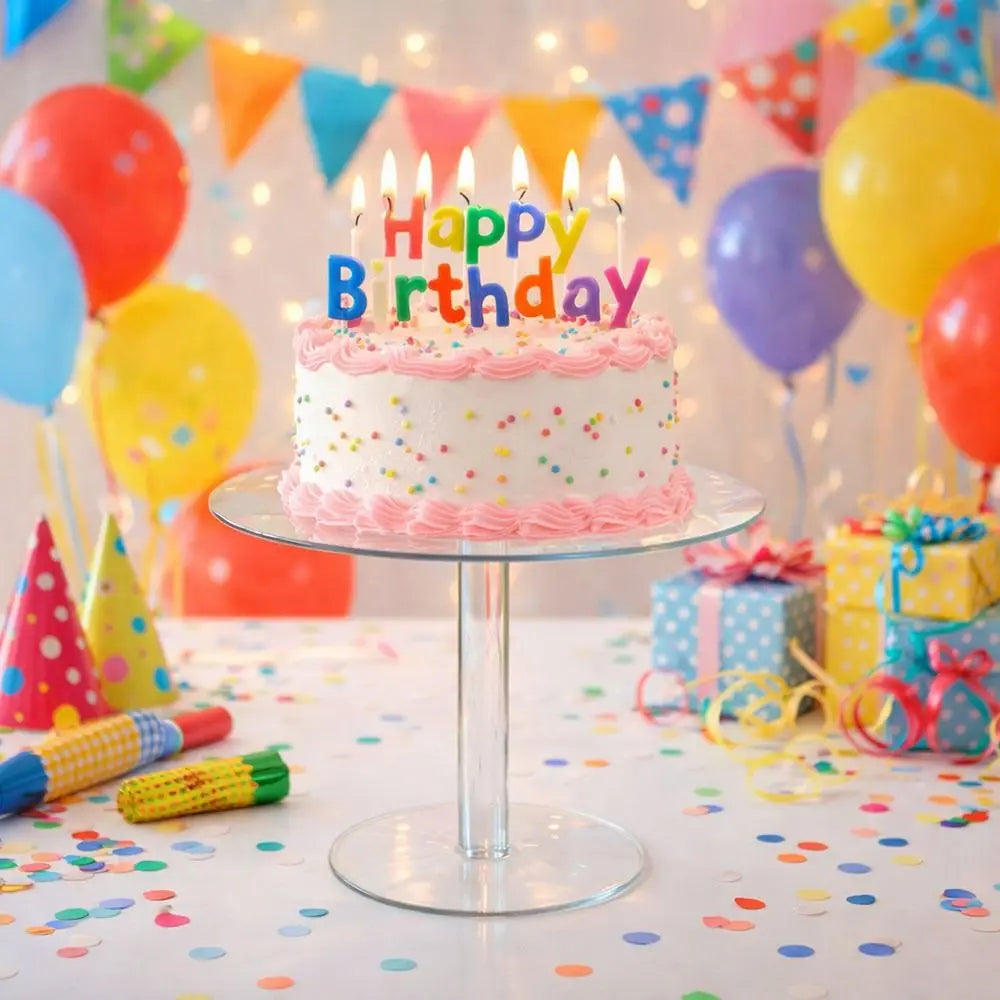 Acrylic Double-Layer Cake Stand | Clear Round Dessert Display
