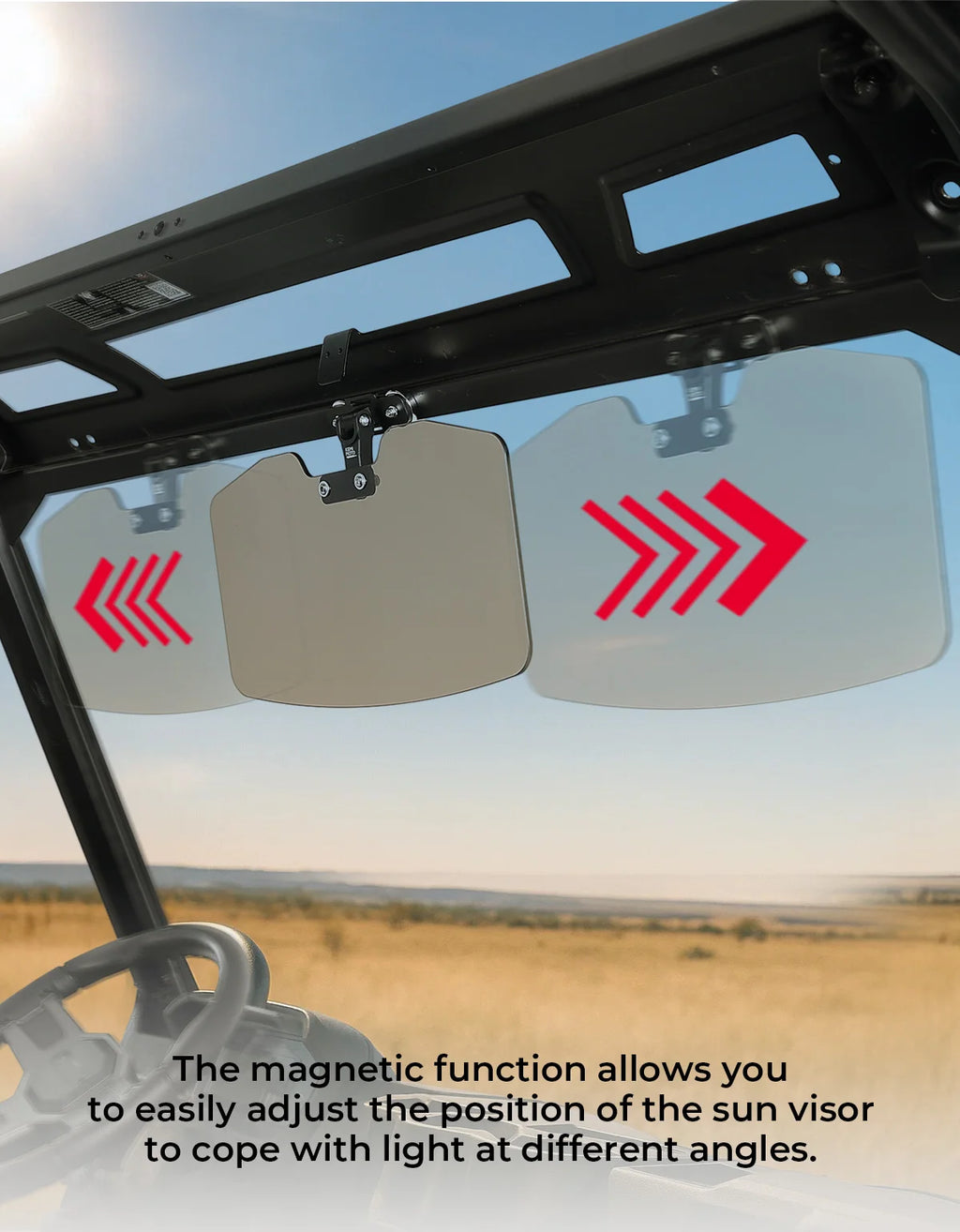 UTV Magnetic Sun Visor Polarized – Polaris, Can-Am & Golf Cart UTV Sun Visor Nixie