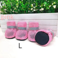 4Pcs Breathable Mesh Dog Boots | Non-Slip Paw Protectors Dog Paw Boots Nixie Pink L