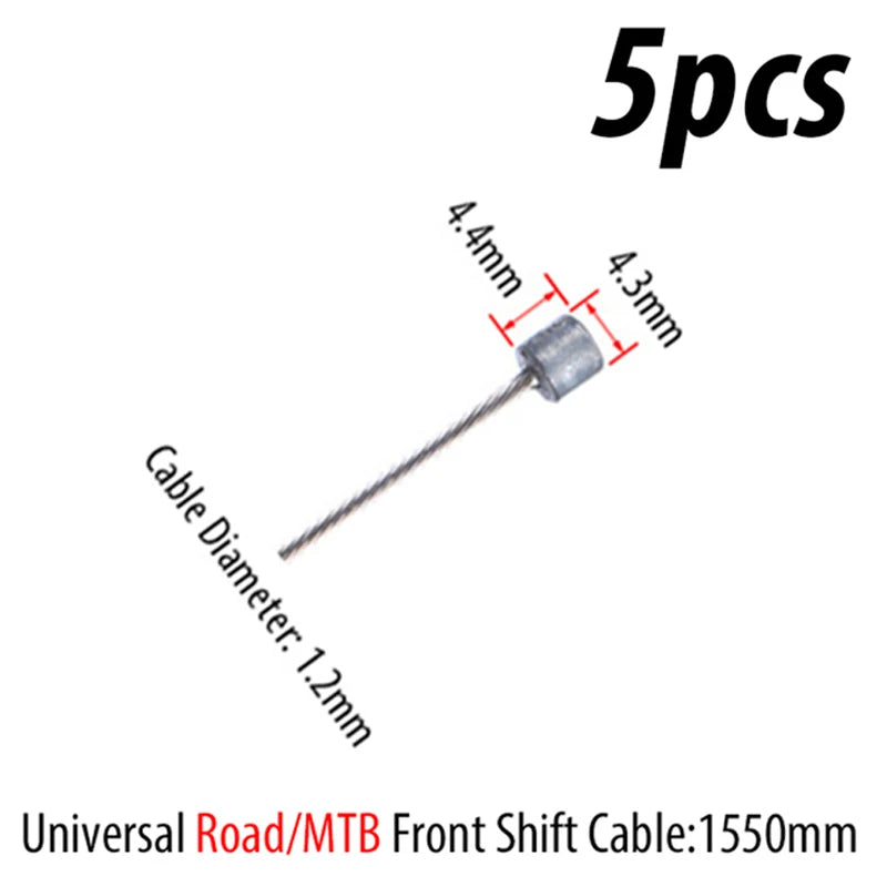 5-Pack Stainless Steel Bike Brake & Derailleur Inner Cables Bike Brake Cables Nixie 5pc Front Shift
