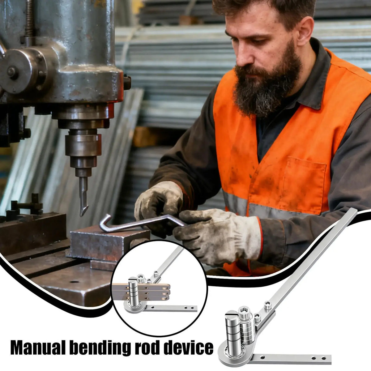 Manual Metal Bender 1–4.5mm Steel Plate Flat Iron Bending Machine Metal Bending Machine Nixie