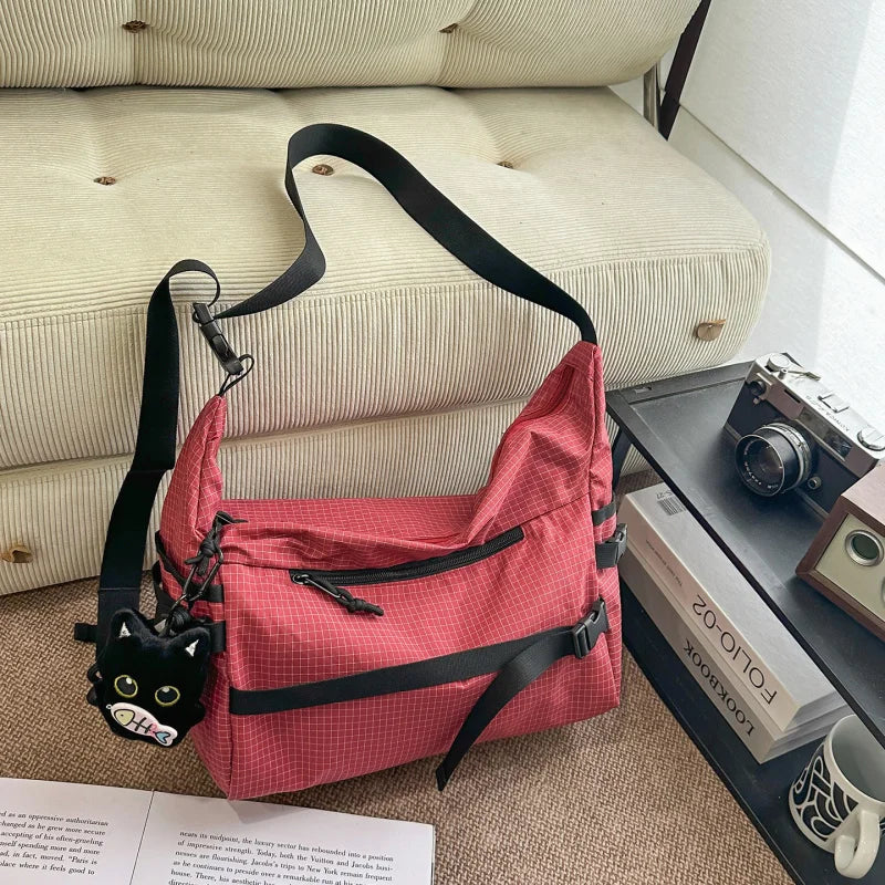 Large-Capacity Unisex Nylon Messenger Crossbody Bag Messenger Crossbody Bag Nixie