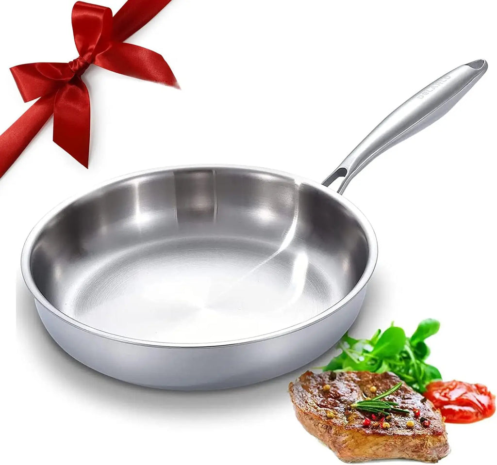 316 Stainless Steel Mini Fry Pan 16/18cm – Gas & Induction Stainless Steel Skillet Nixie