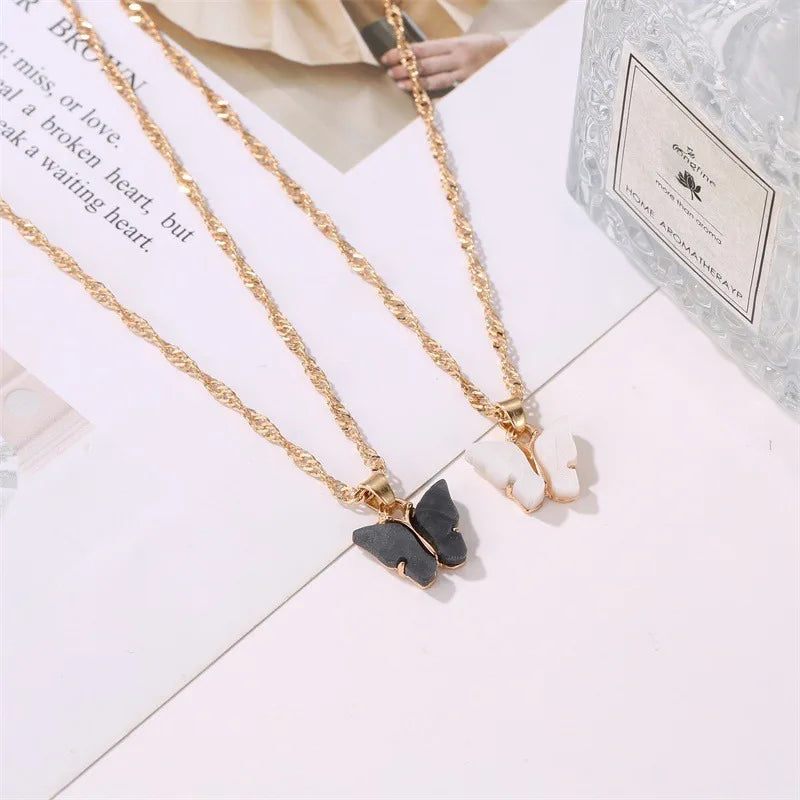 Butterfly Glass Pendant Necklace – Lead-Free & Hypoallergenic Pendant Necklace Nixie
