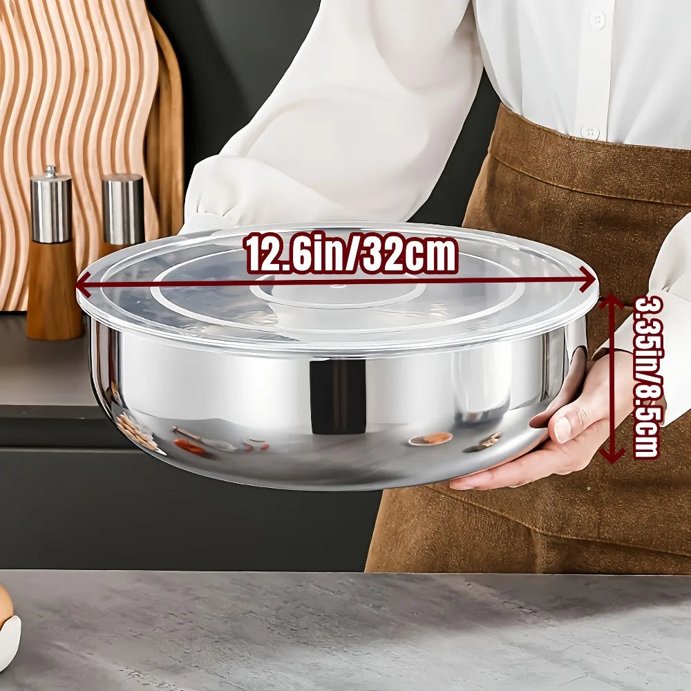 Large Stainless Steel Mixing Bowl – Dough, Salad & Soup Stainless Steel Mixing Bowl Nixie