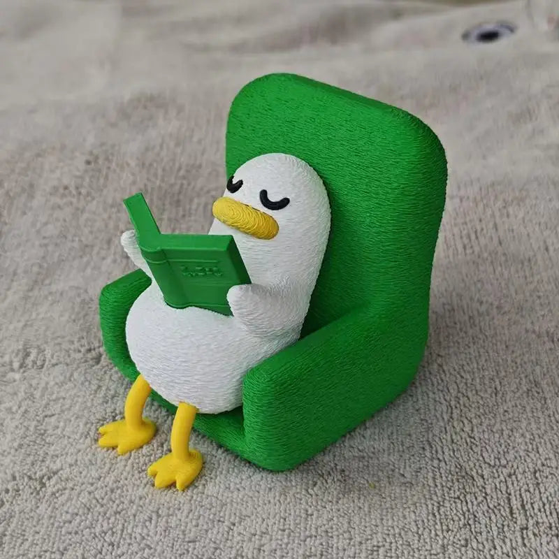 3D Printed Lazy Duck Figurine | Resin Desktop Ornament Gift Decorative Figurine Nixie