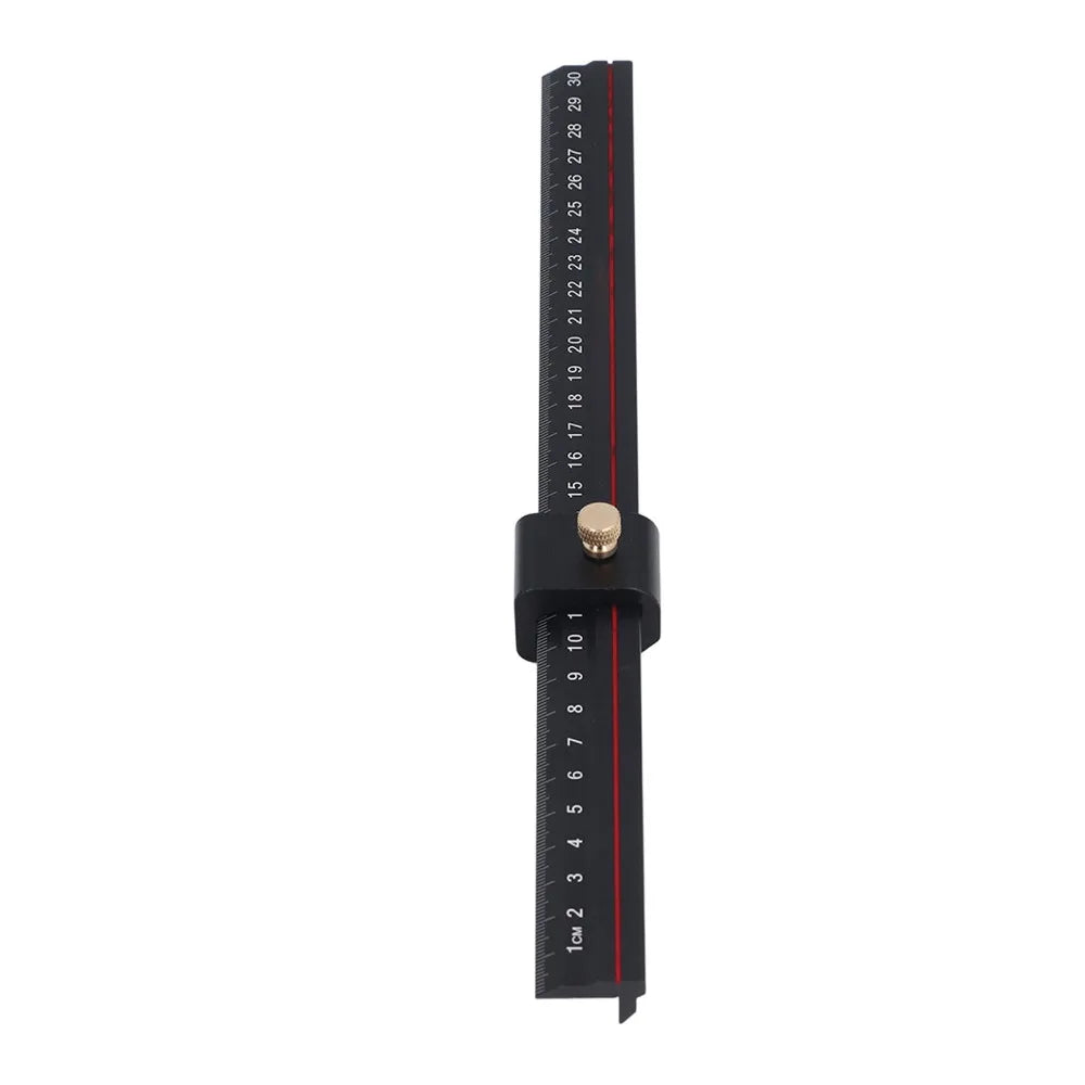 Aluminum T-Square Sliding Ruler Adjustable Woodworking Jig 35cm Woodworking Ruler Jig Nixie