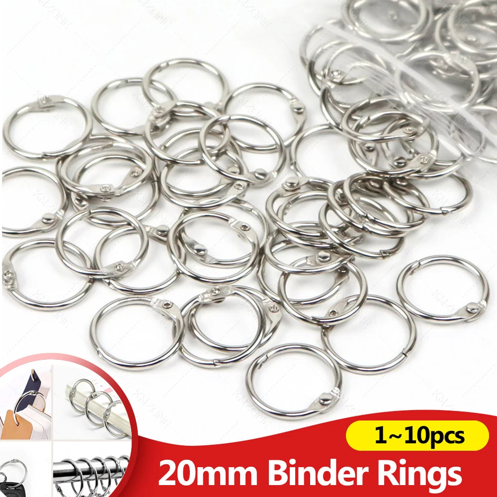20mm Metal Binder Rings for Albums, Notebooks & Scrapbooks Metal Binder Rings Nixie