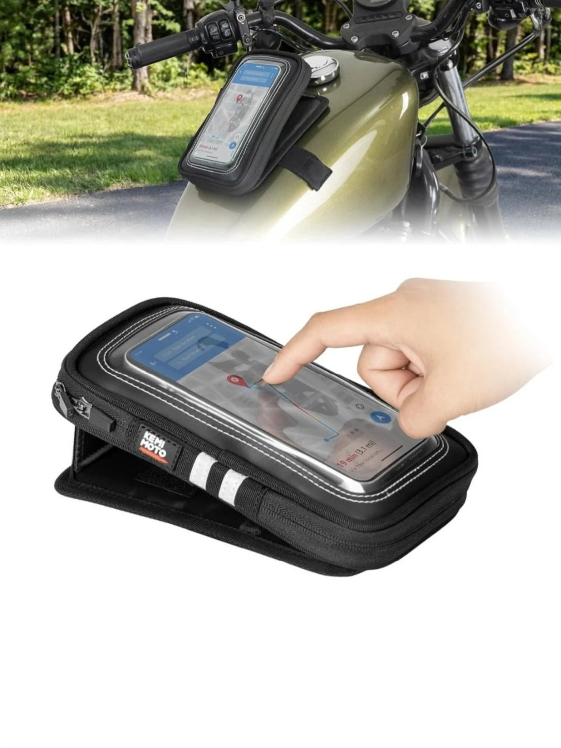 Motorcycle Magnetic Tank Phone Bag – Up to 6.9" | KEMITOUR Motorcycle Tank Bag Nixie