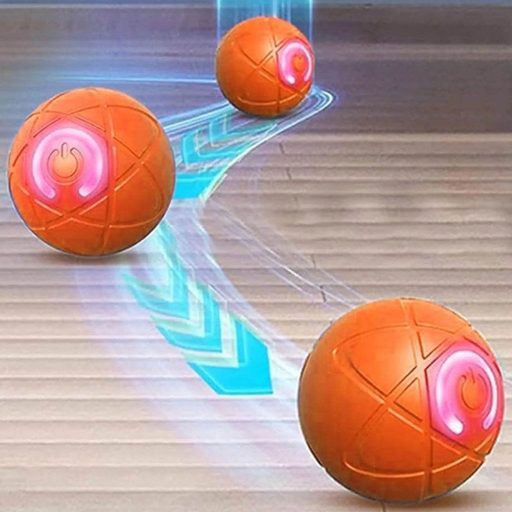 Interactive Auto-Rolling Dog Toy Ball – USB Rechargeable LED Interactive Dog Toy Nixie