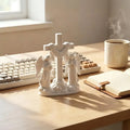 3D Printed White Cross Figurine with Praying Angels – Home Décor Religious Figurine Nixie Default Title