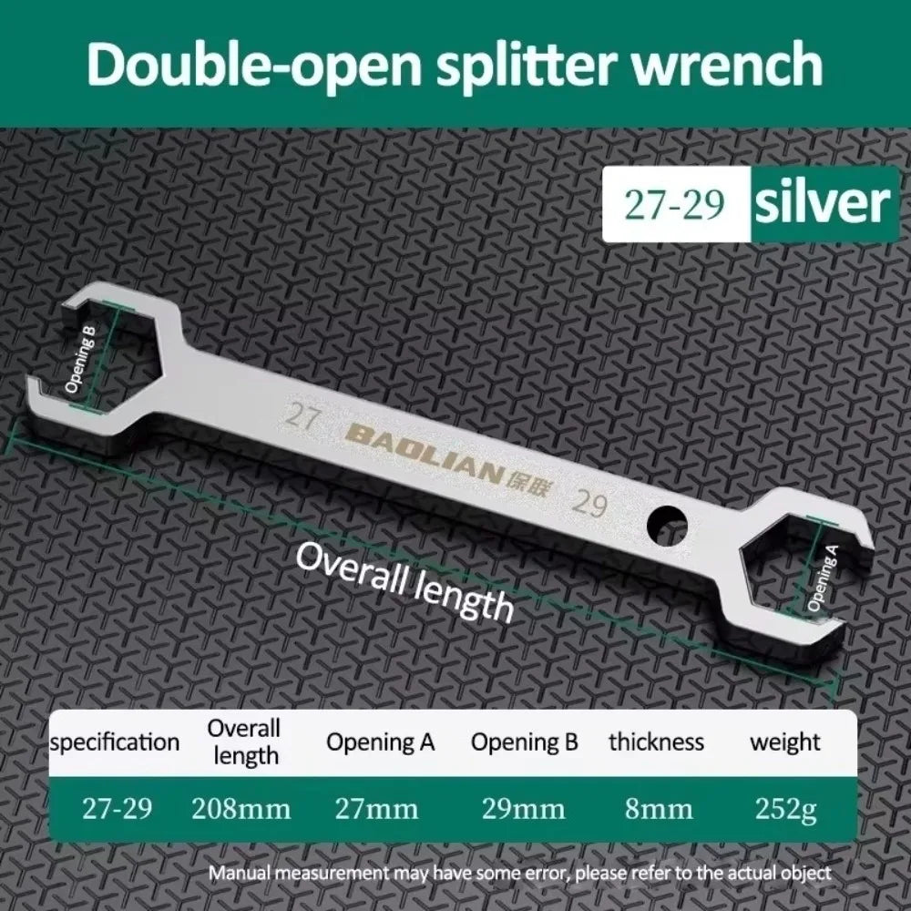 Double Ended Manifold Valve Wrench 27/29mm 28/30mm Steel Double-Ended Wrench Nixie 27-29