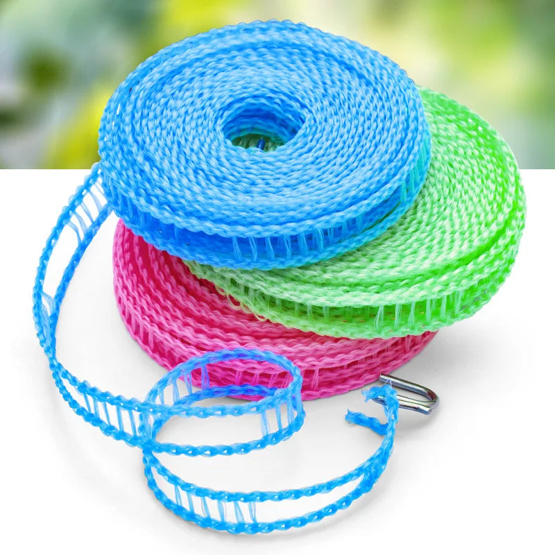 Portable Nylon Travel Clothesline – Windproof Camping Drying Line