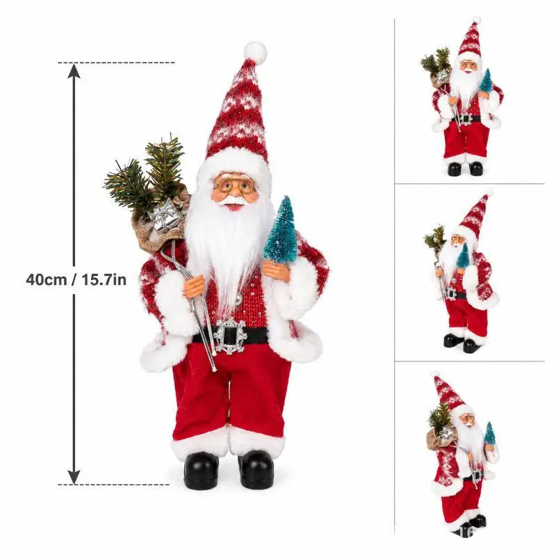 Santa Claus Standing Figurine – Handcrafted Christmas Decor