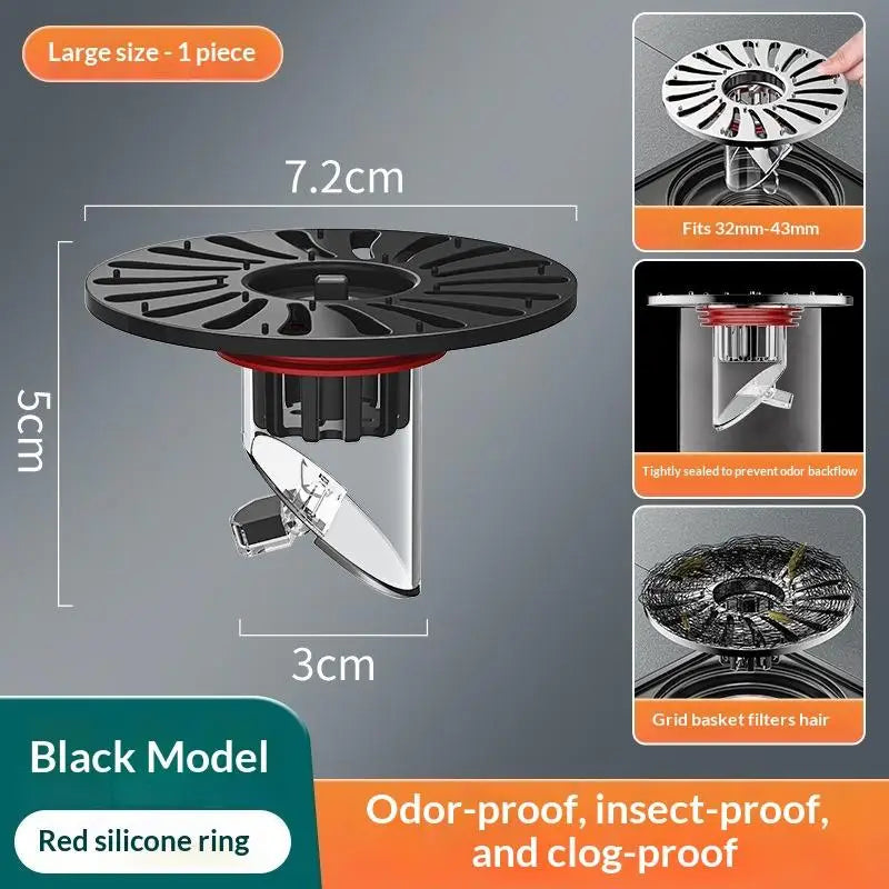 Anti-Odor Floor Drain Cover with Removable Filter Basket Floor Drain Cover Nixie A6