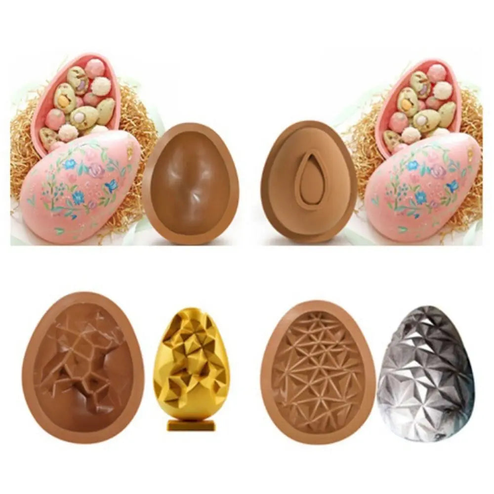 Large Silicone Easter Egg Mold – 3D Breakable Chocolate & Candy Silicone Baking Mold Nixie