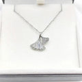Copper Leaf Pendant Necklace with Zirconia | Women's Clavicle Chain Pendant Necklace Nixie XL1997-47
