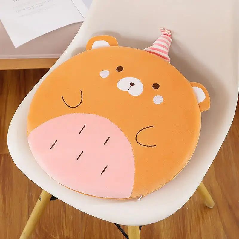 Round Memory Foam Seat Cushion – Velvet Animal Chair Pad Memory Foam Cushion Nixie A5
