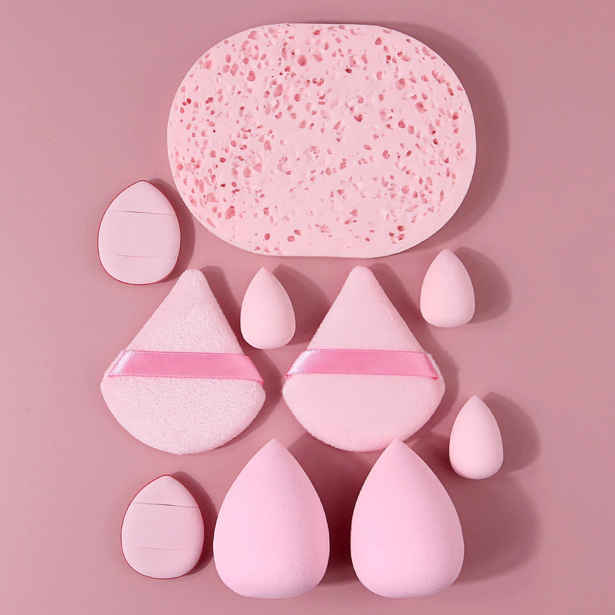 10-Piece Makeup Sponge Set – Puffs, Eggs & Mini Sponges Makeup Sponge Set Nixie