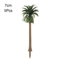 5Pcs Miniature Coconut Palm Tree Models – DIY Micro Landscape Miniature Landscape Figurine Nixie 7cm