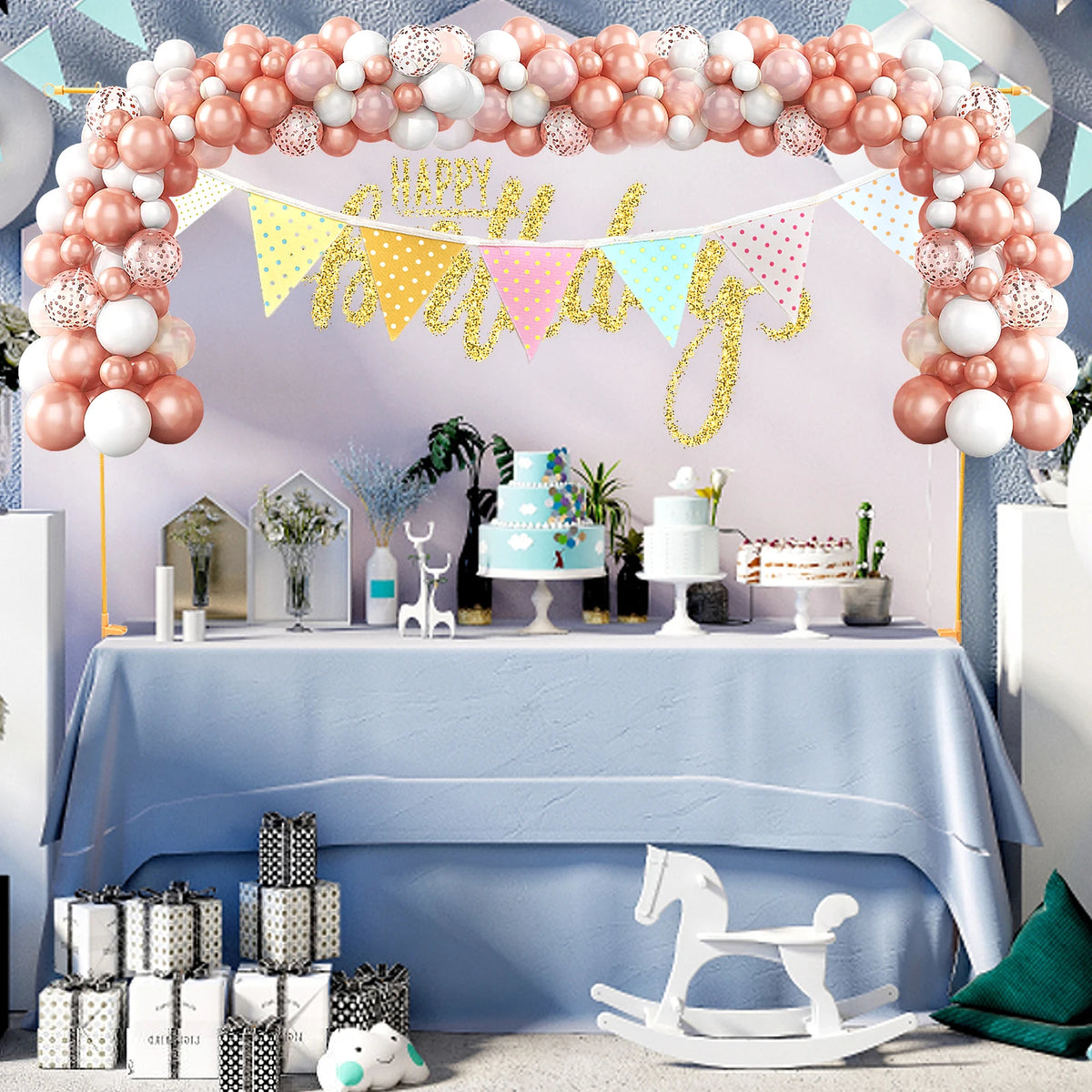 Adjustable Table Balloon Arch Stand – Party & Wedding Décor