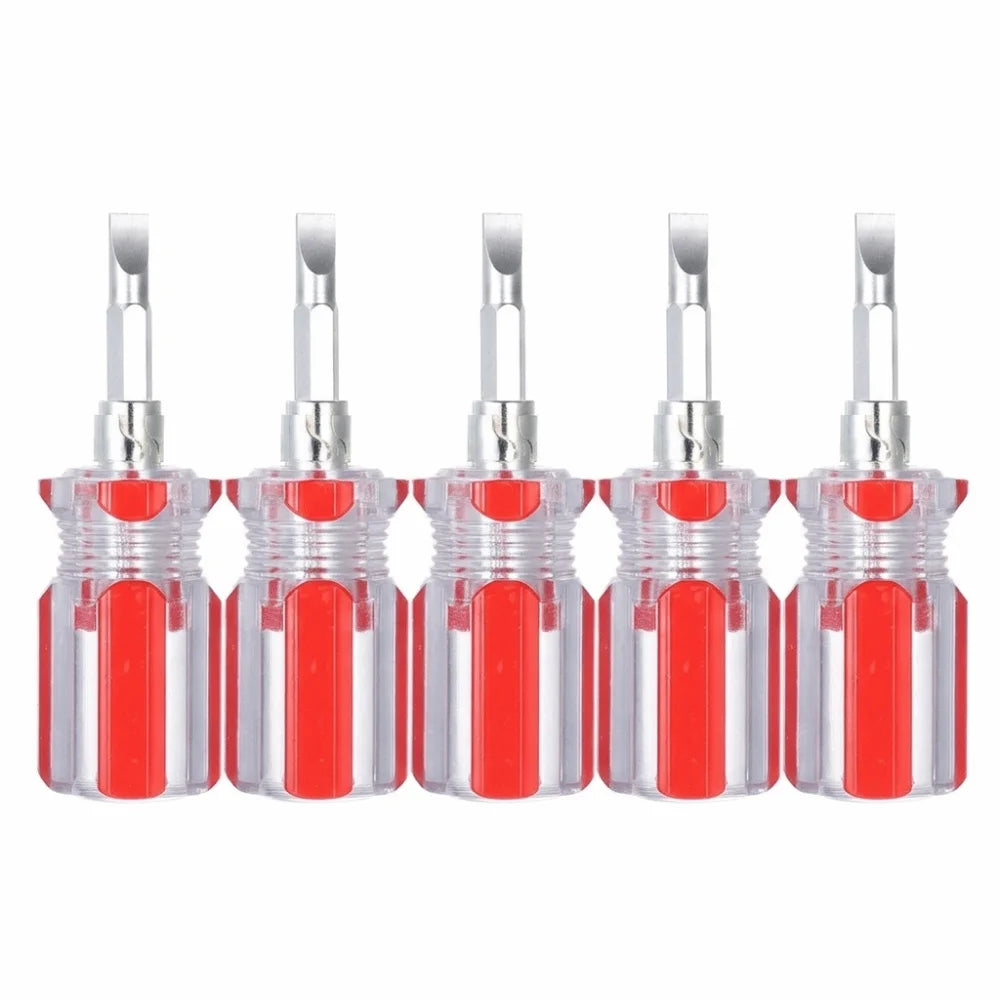 5-Pack Mini Stubby Screwdriver Set – Phillips & Flat Head